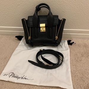 3.1 Phillip Lim Black Mini Bag with Gold Hardware